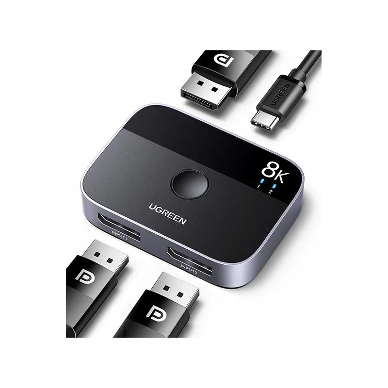 UGREEN - Switch UGREEN DisplayPort 14 Bidirectional 8K 2 en 1 CM665