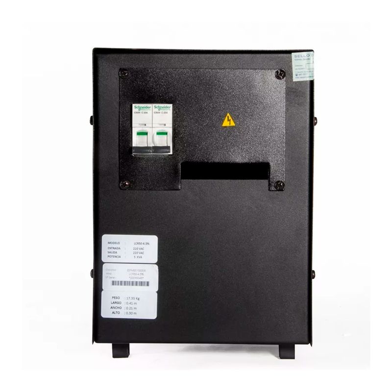 ELISE - ESTABILIZADOR DE LÍNEA ELISE 220VAC 6KW NEGRO PN LCR60-45%