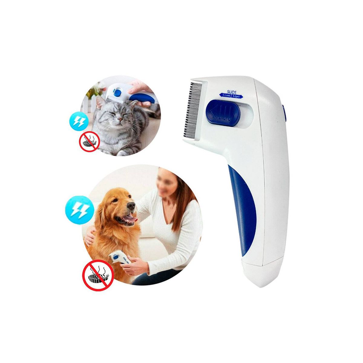 GENERICO - Peine Eléctrico Mata Pulgas