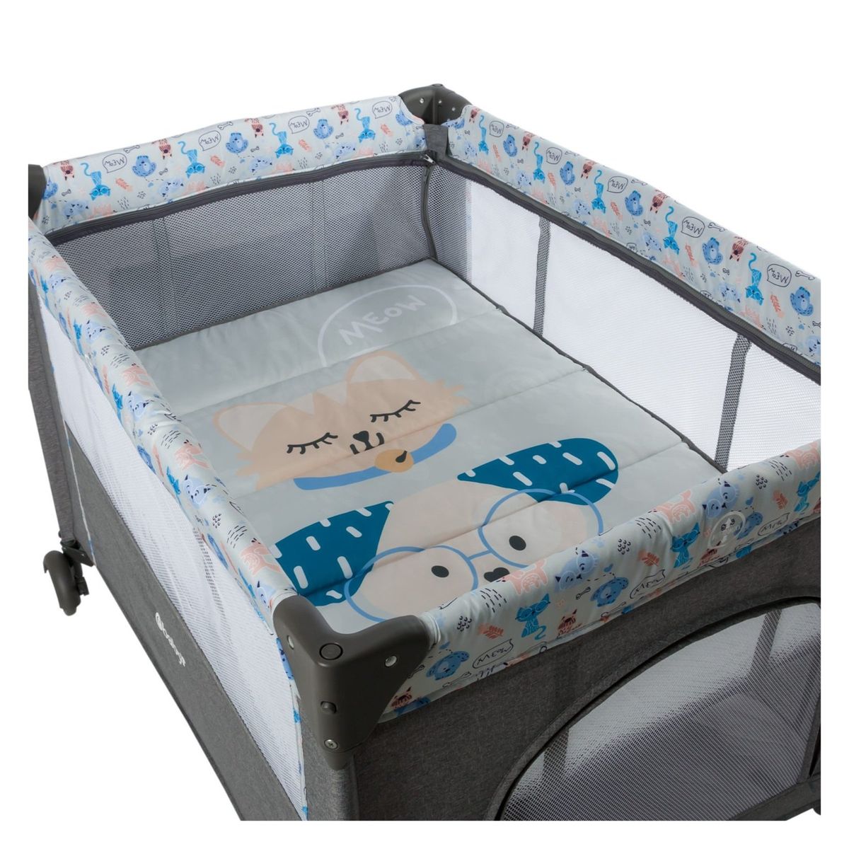 EBABY - Cuna colecho con cambiador Nala Azul Litgh