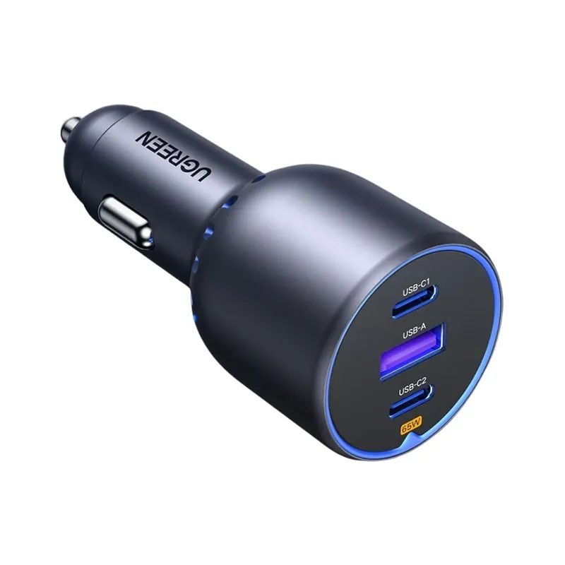 UGREEN - Cargador UGREEN para Auto de 75W con puertos USB a USB-C EC703