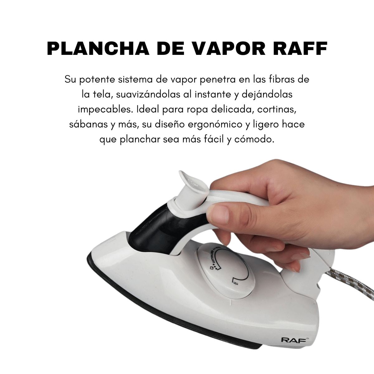 RAFF - Plancha a Vapor Portátil ¡Fácil y  Rápida!  RAFF