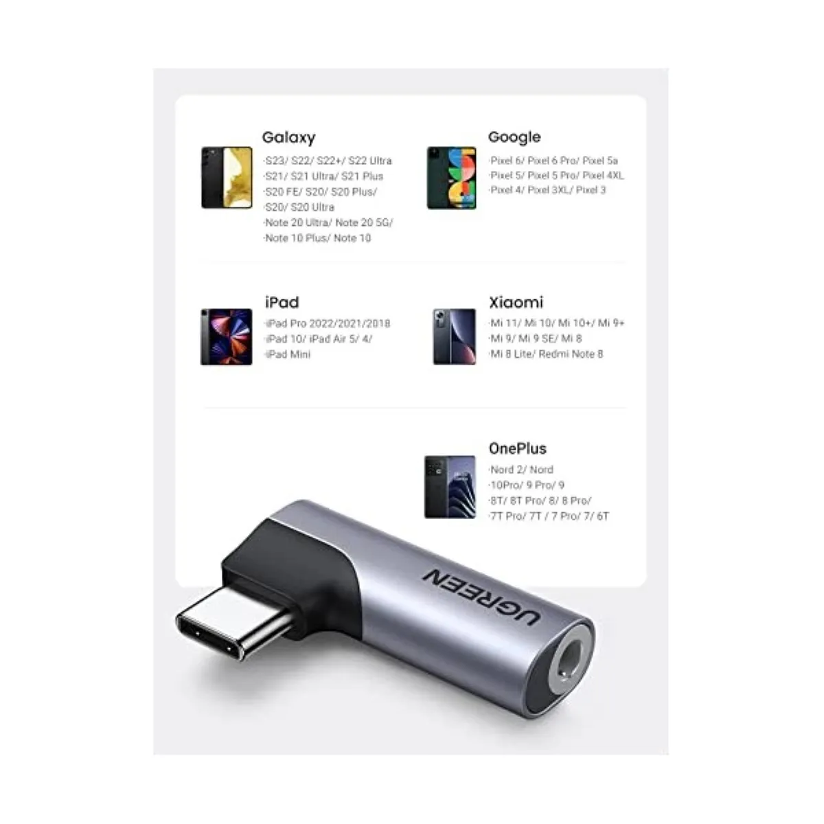 UGREEN - Adaptador tipo C a Jack 3.5 DAC 24bit/96kHz Ugreen para Samsung