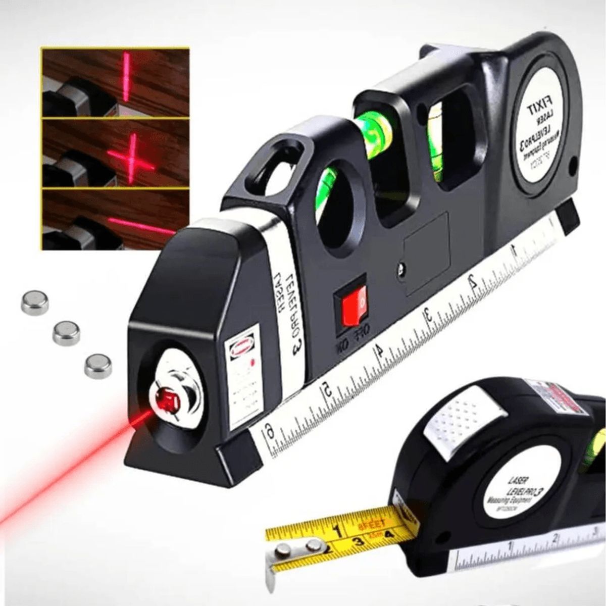 GENERICO - NIVEL LASER MEDIDOR LEVEL PRO 3 CON GUINCHA