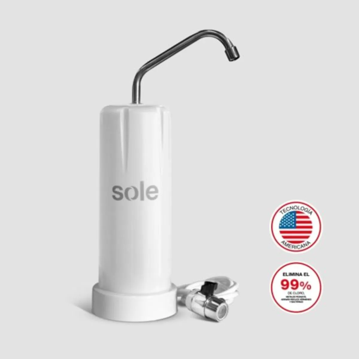 SOLE - Purificador Alcalinizador S/Lav Prime Blanco Sole  FILSOL016C