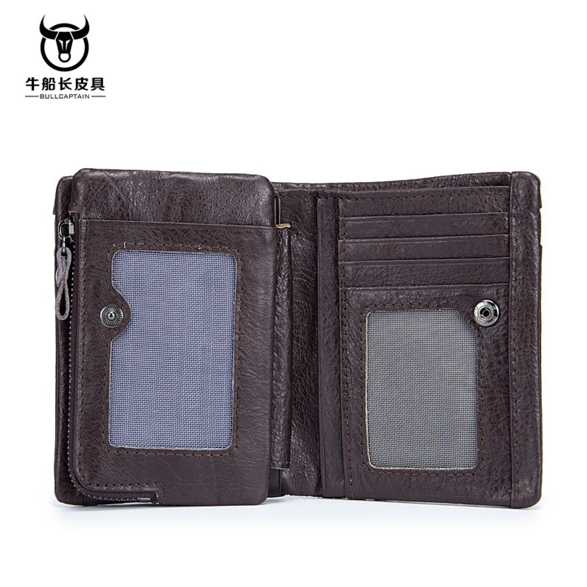 BULLCAPTAIN - Billetera Hombre Bullcaptain Cuero Genuino