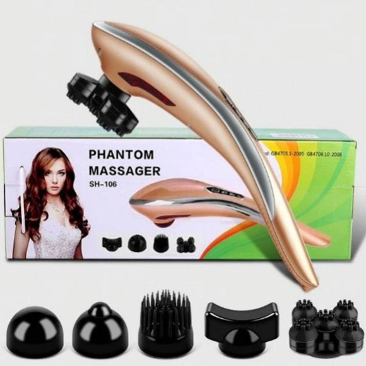 OEM - Masajeador phamton infrarojo 5 en 1 con cabezales intercambiables