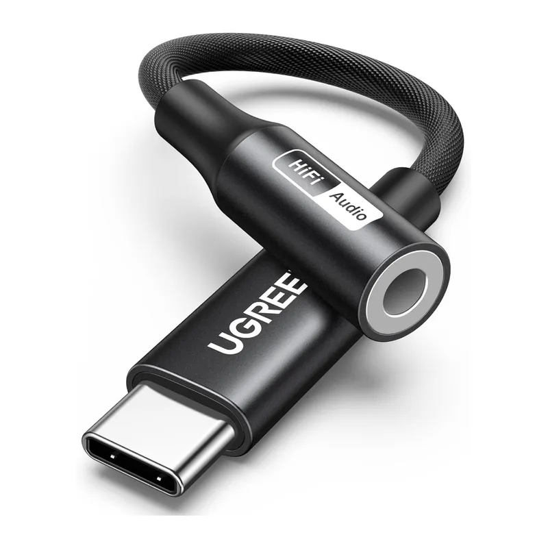 UGREEN - Adaptador Jack a Tipo C Alta Resolucion 32bit 384KHz HiFi DAC UGREEN
