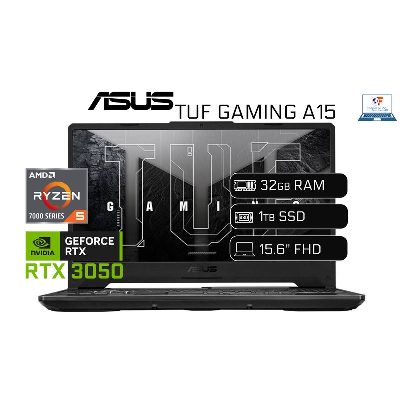 ASUS - Laptop Gamer Asus Ryzen 5 7535HS 32GB RAM 1TB SSD 4GB Video 1TB HDD EXTERNO