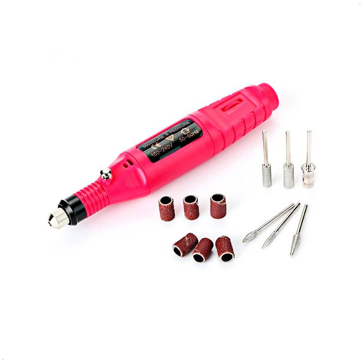 GENERICO - Set Manicura 12 Pzas y Pulidor De Uñas Eléctrico