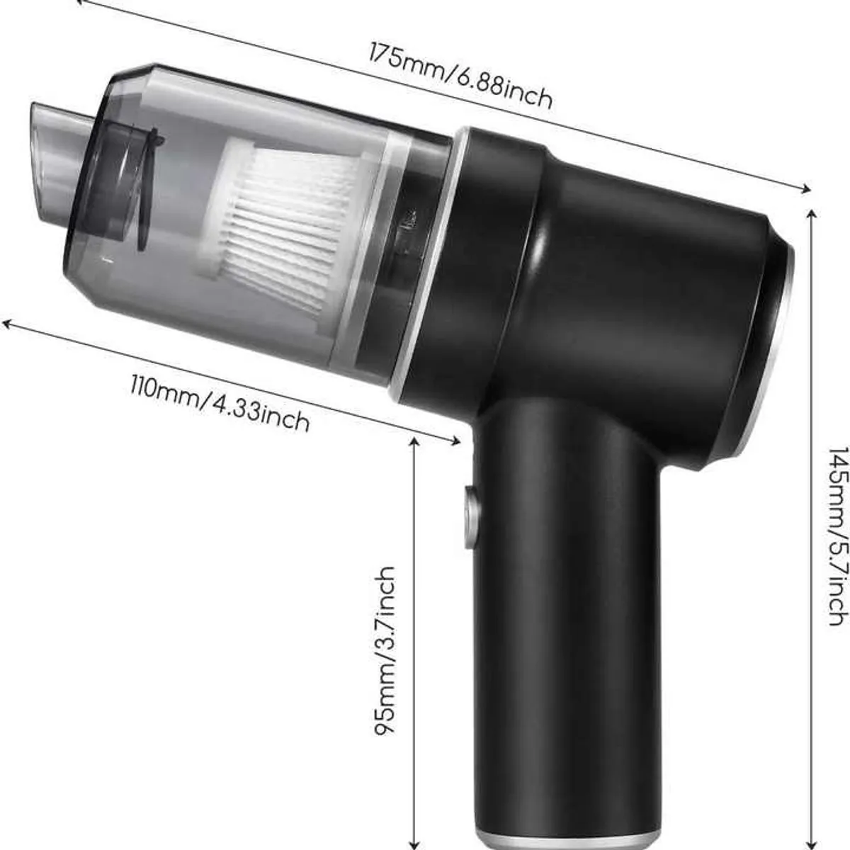 OEM - Mini aspiradora portatil y soplador 3 en 1 para limpieza versatil