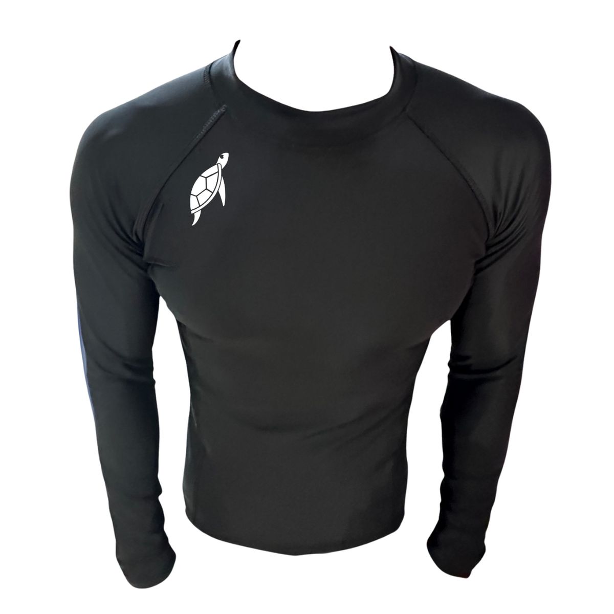 AQUA&MODA - LICRA CON PROTECCIÓN UV AQUAMODA LAMTMNIN TORTUGA MARINA NIÑO NEGRA LOGO BLANCO REFLECTIVO