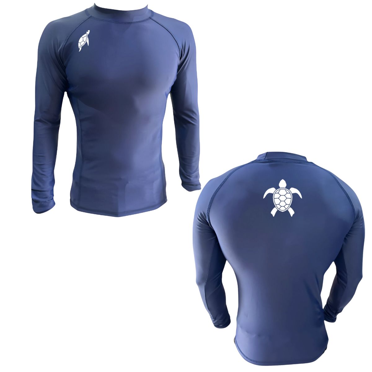 AQUA&MODA - LICRA CON PROTECCIÓN UV AQUAMODA LAMTMAH TORTUGA MARINA AZUL UNISEX LOGO BLANCO REFLECTIVO