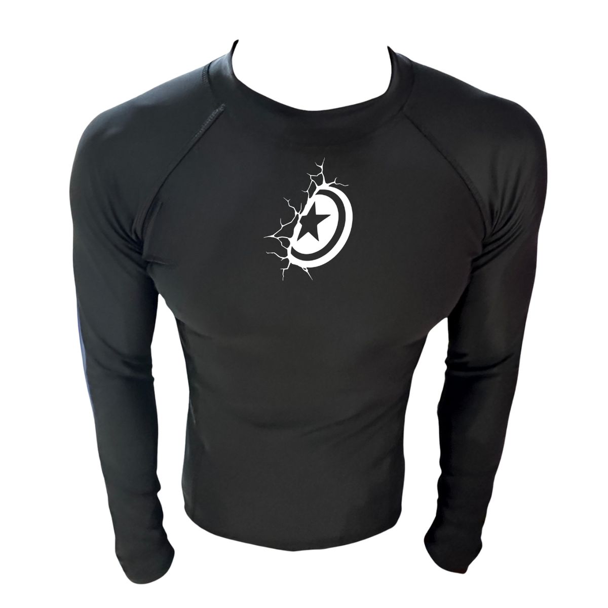 AQUA&MODA - LICRA CON PROTECCIÓN UV AQUAMODA LAMAMENH AMÉRICA NEGRO UNISEX LOGO BLANCO REFLECTIVO