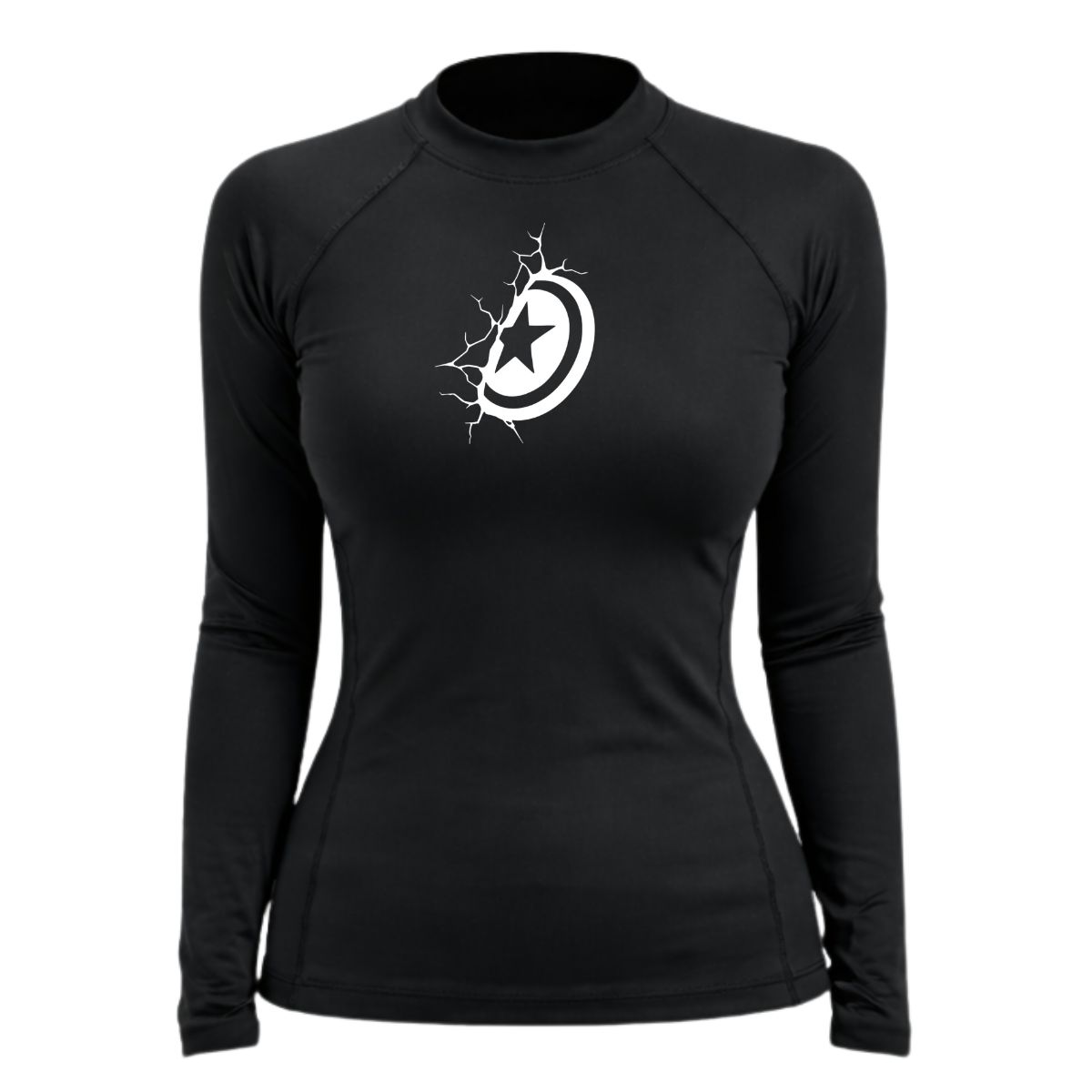 AQUA&MODA - LICRA CON PROTECCIÓN UV AQUAMODA LAMAMENH AMÉRICA NEGRO UNISEX LOGO BLANCO REFLECTIVO