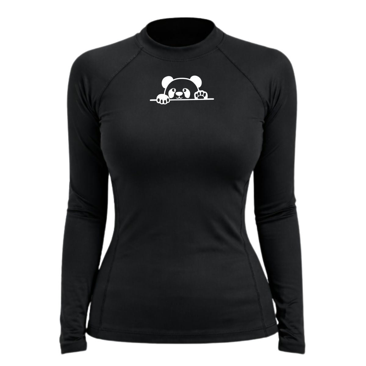 AQUA&MODA - LICRA CON PROTECCIÓN UV AQUAMODA LAMOSNH NEGRA OSO UNISEX LOGO BLANCO REFLECTIVO