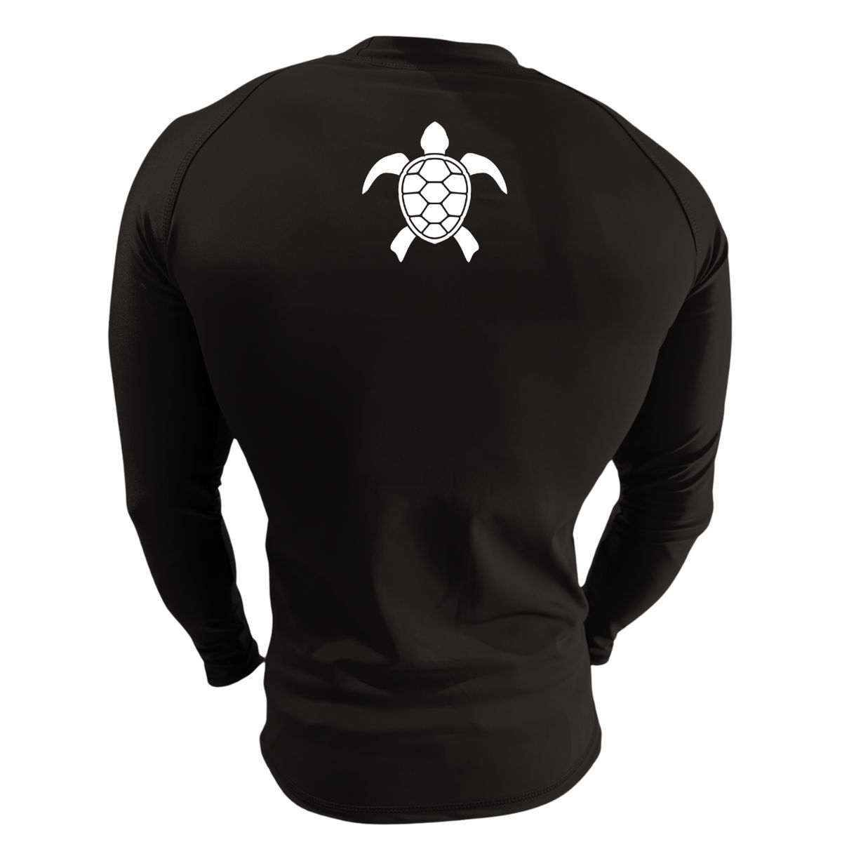 AQUA&MODA - LICRA CON PROTECCIÓN UV AQUAMODA LAMTMNH TORTUGA MARINA NEGRA UNISEX LOGO BLANCO REFLECTIVO