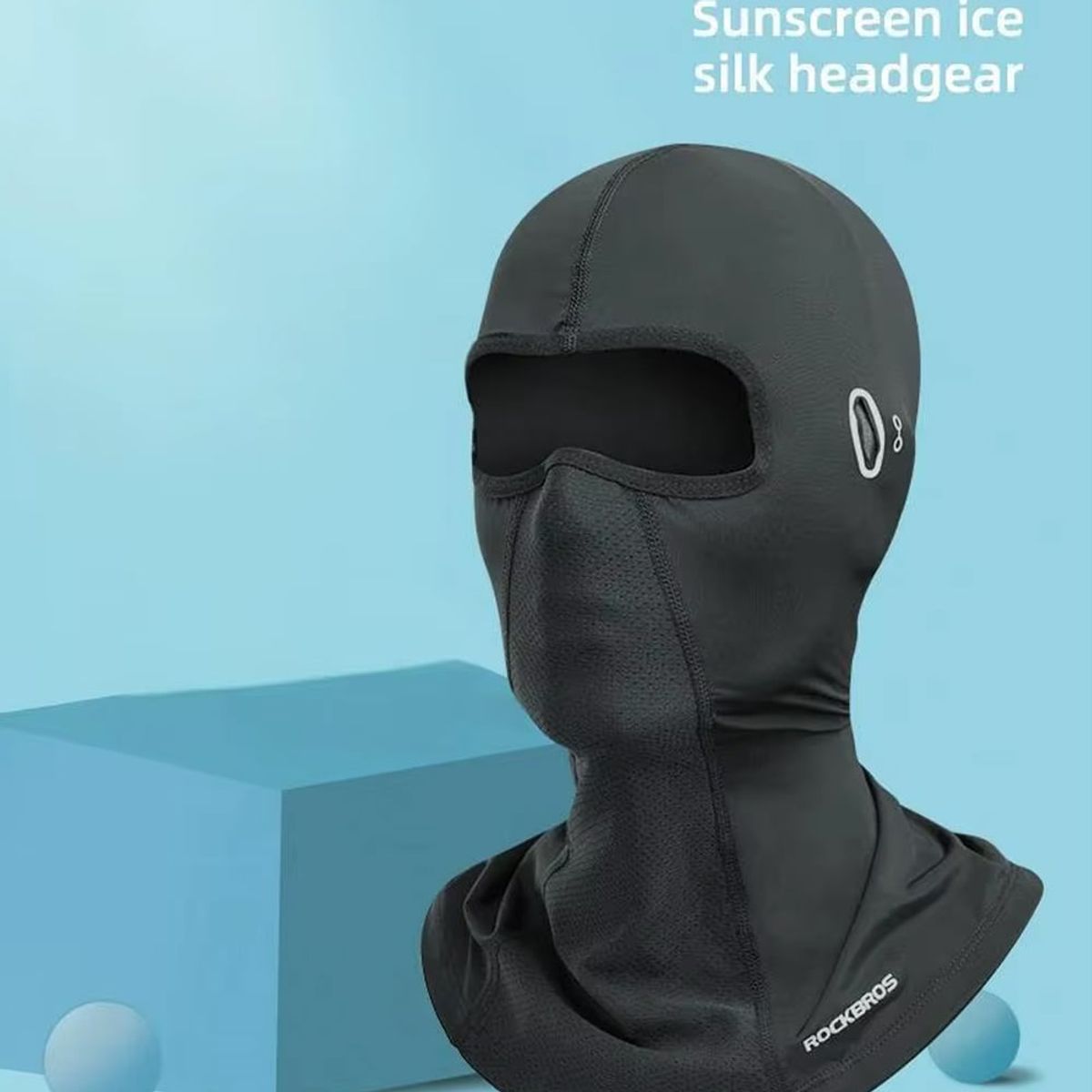 ROCKBROS - PASAMONTAÑA CORTAVIENTO CICLISMO MOTO NEGRO M5 ROCKBROS