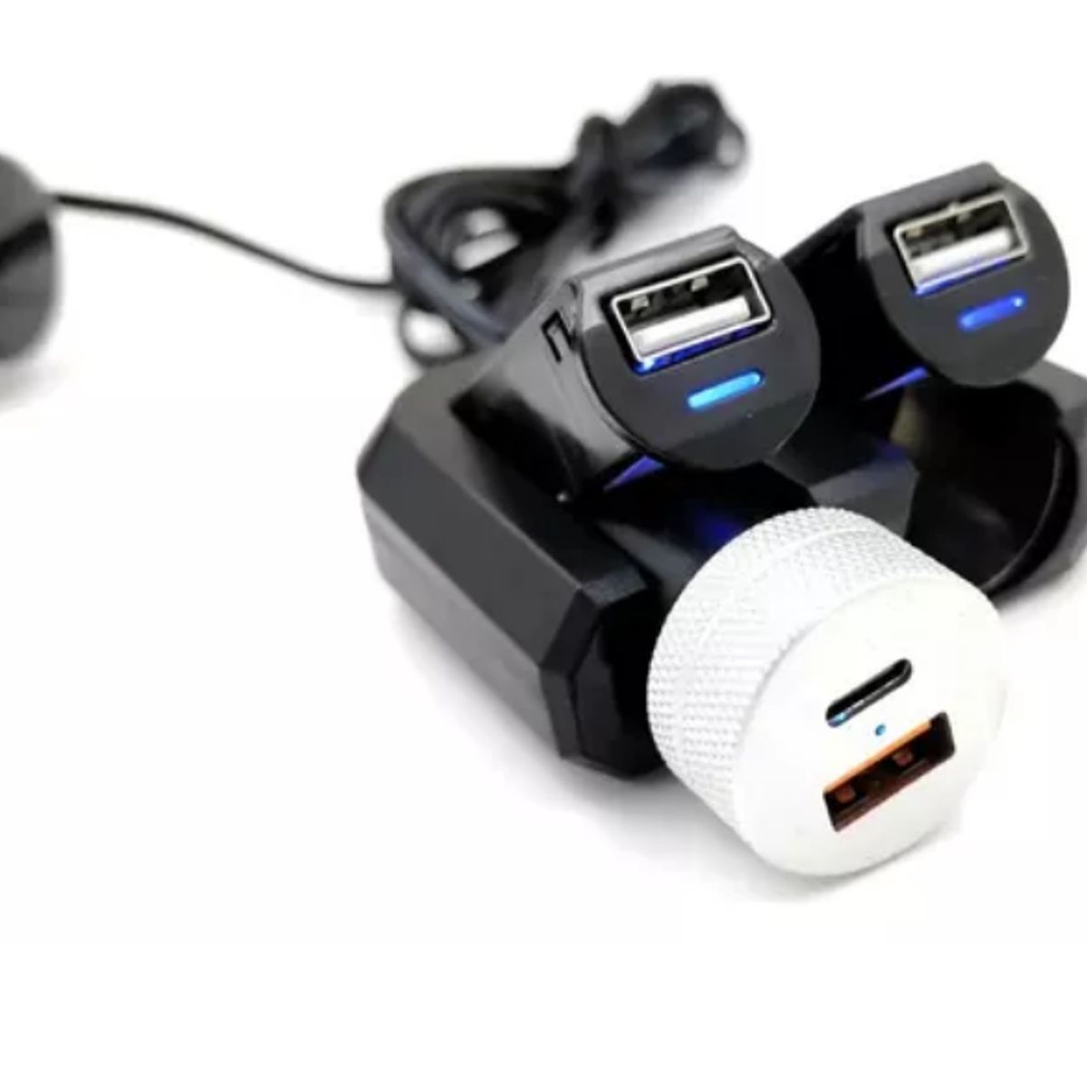 GENERICO - Cargador Celular Para Auto Vehículo Triple 2x USB-A 1