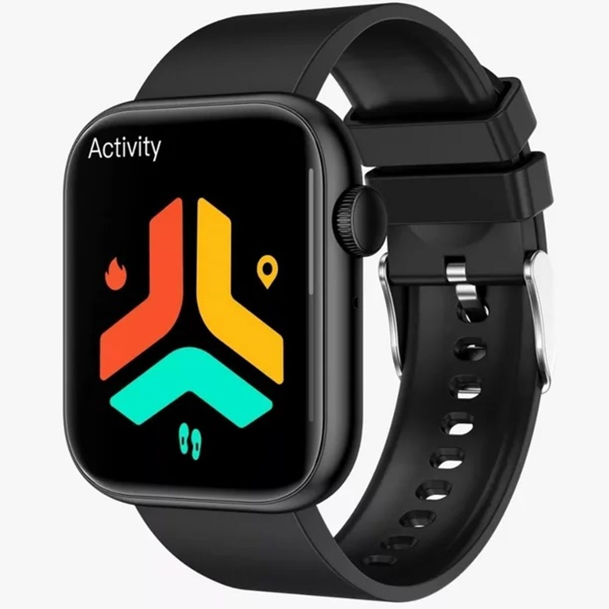 GENERICO - Smartwatch Deportivo QX7 Cuadrado Negro Audífonos Blanco