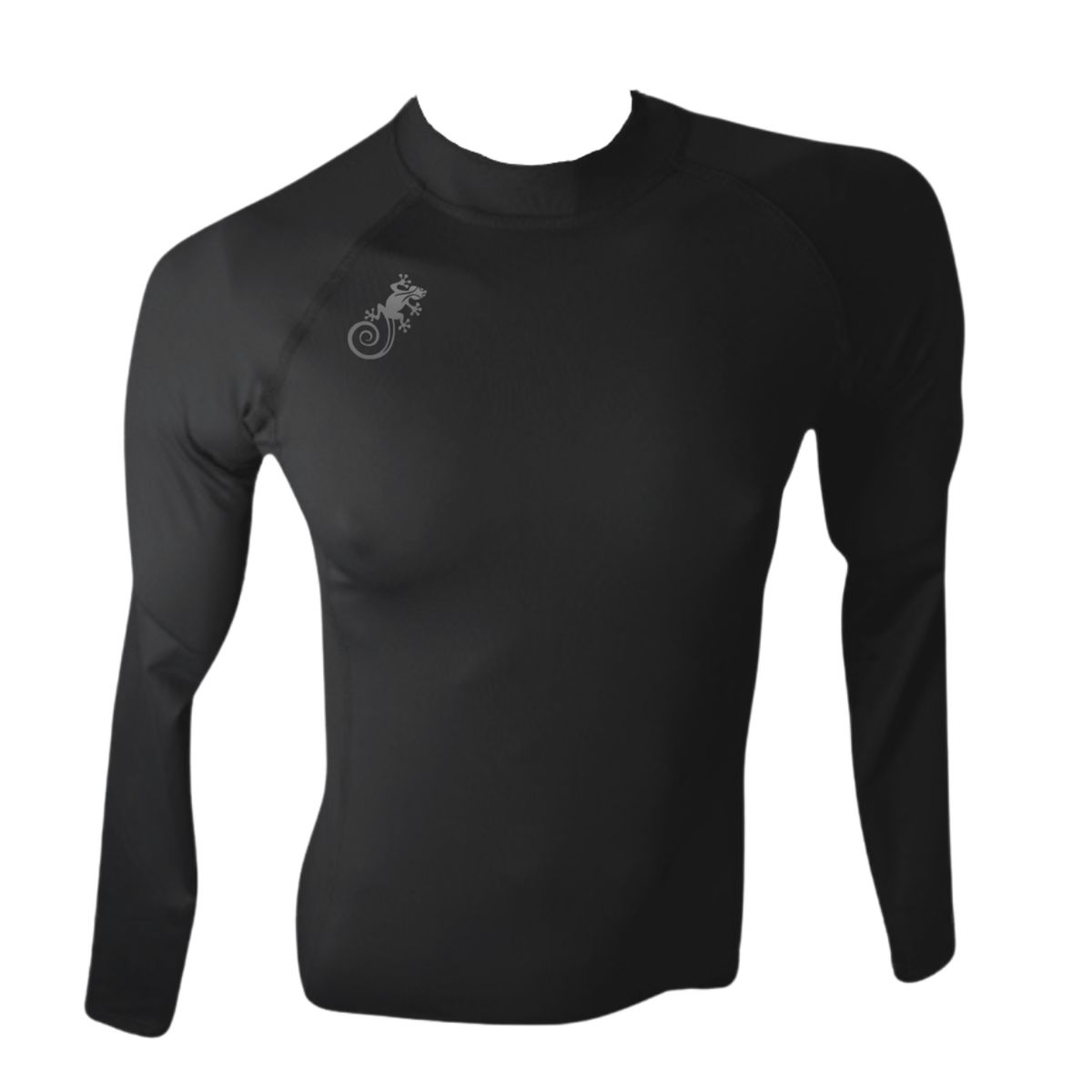 AQUA&MODA - LICRA BRASILERA CON PROTECCIÓN UV AQUAMODA LBAMNLGH NEGRA LOGO GRIS REFLECTIVO