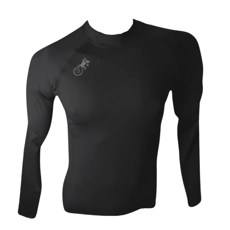 AQUA&MODA - LICRA BRASILERA CON PROTECCIÓN UV AQUAMODA LBAMNLGH NEGRA LOGO GRIS REFLECTIVO