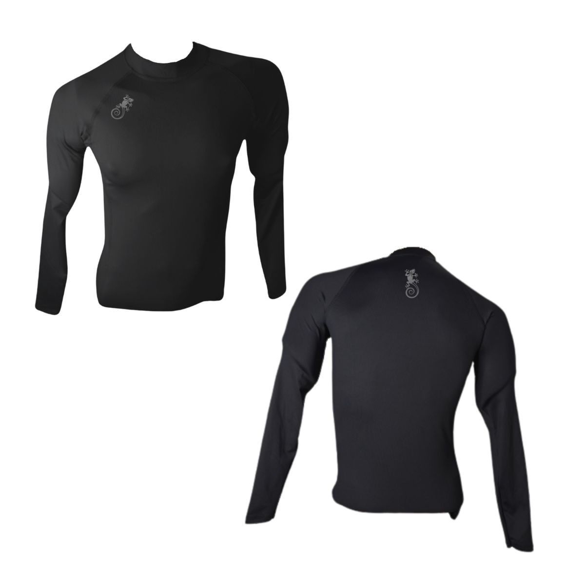 AQUA&MODA - LICRA BRASILERA CON PROTECCIÓN UV AQUAMODA LBAMNLGH NEGRA LOGO GRIS REFLECTIVO