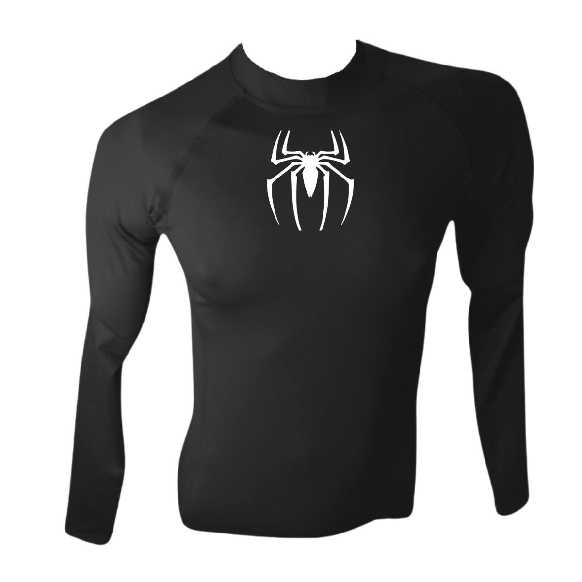 AQUA&MODA - LICRA BRASILERA CON PROTECCION UV AQUAMODA ARAÑA LBAMARHN HOMBRE NEGRO LOGO BLANCO REFLECTIVO