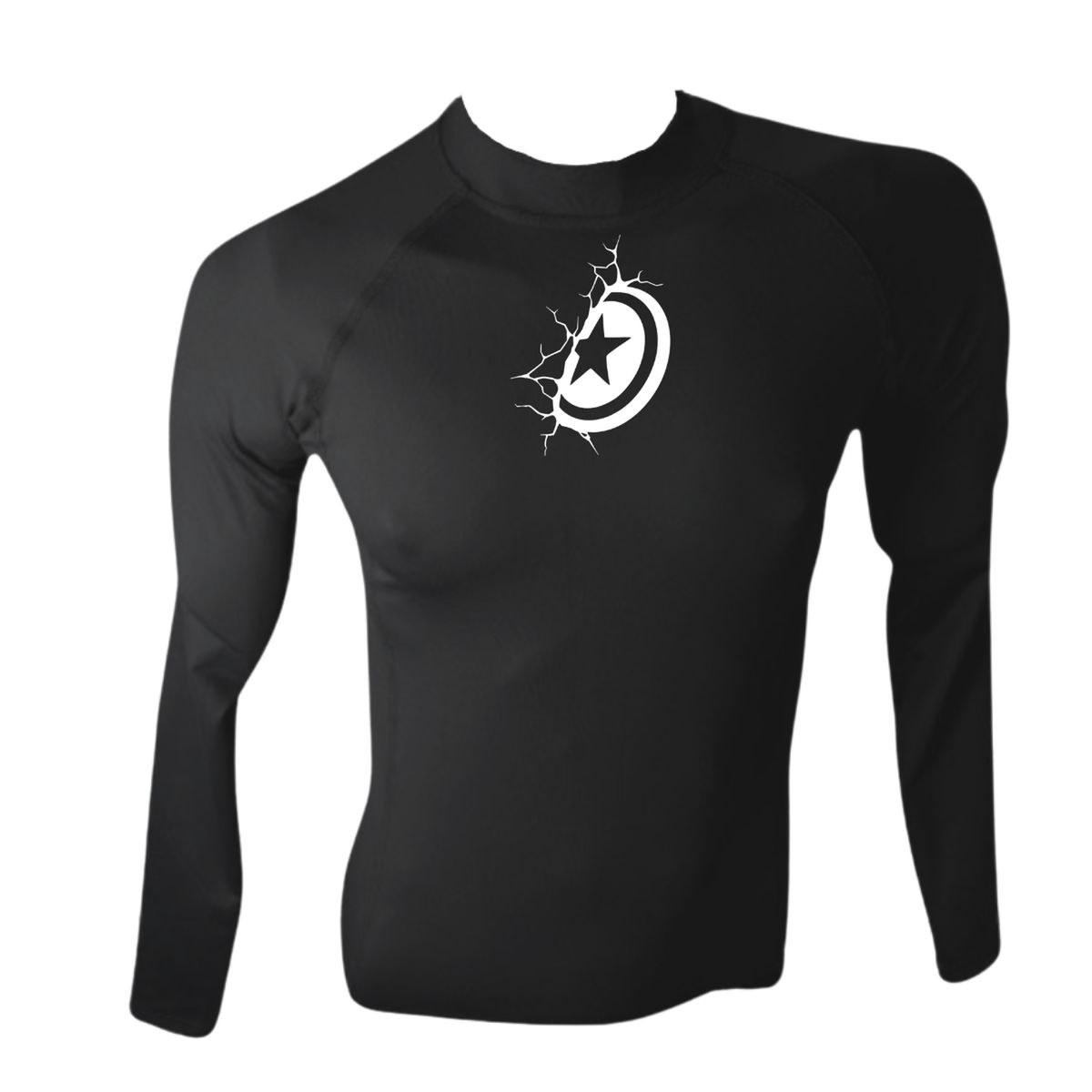 AQUA&MODA - LICRA BRASILERA CON PROTECCIÓN UV AQUAMODA LBAMAMNH AMÉRICA NEGRA HOMBRE LOGO BLANCO REFLECTIVO