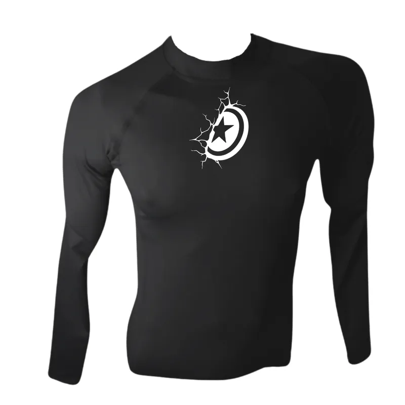 AQUA&MODA - LICRA BRASILERA CON PROTECCIÓN UV AQUAMODA LBAMAMNH AMÉRICA NEGRA HOMBRE LOGO BLANCO REFLECTIVO