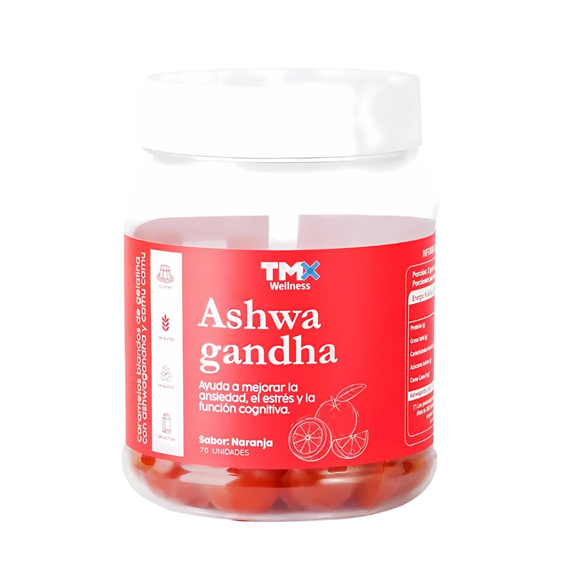 GENERICO - Ashwagandha en gomitas TMX 70 unidades