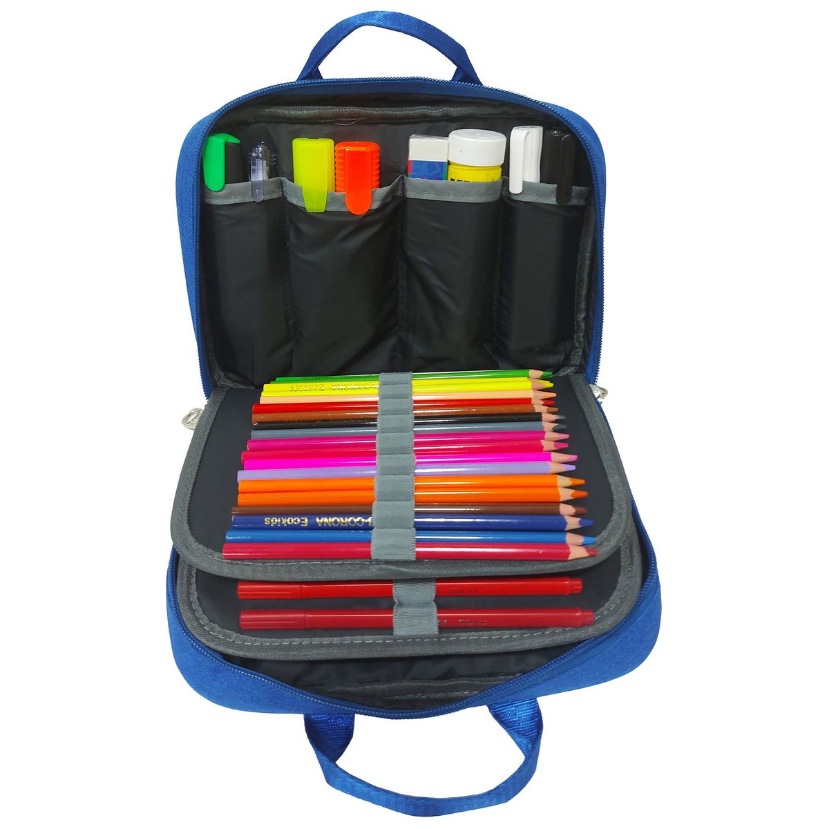 KENGAR - Cartuchera Organizadora Power Kengar -  Azul Italiano