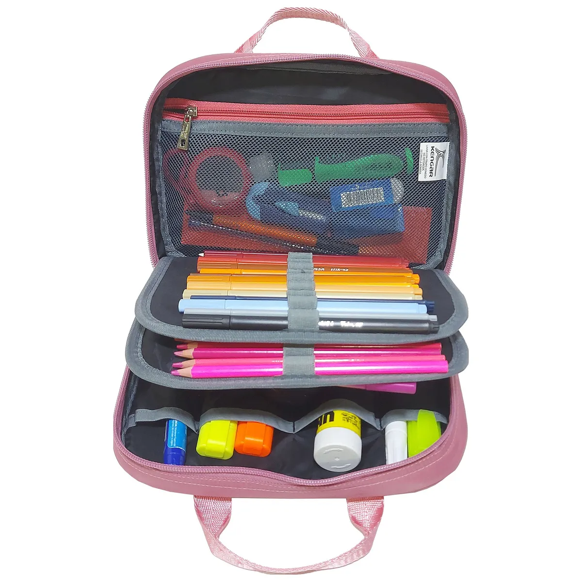 KENGAR - Cartuchera Organizadora Power Kengar -  Palo Rosa