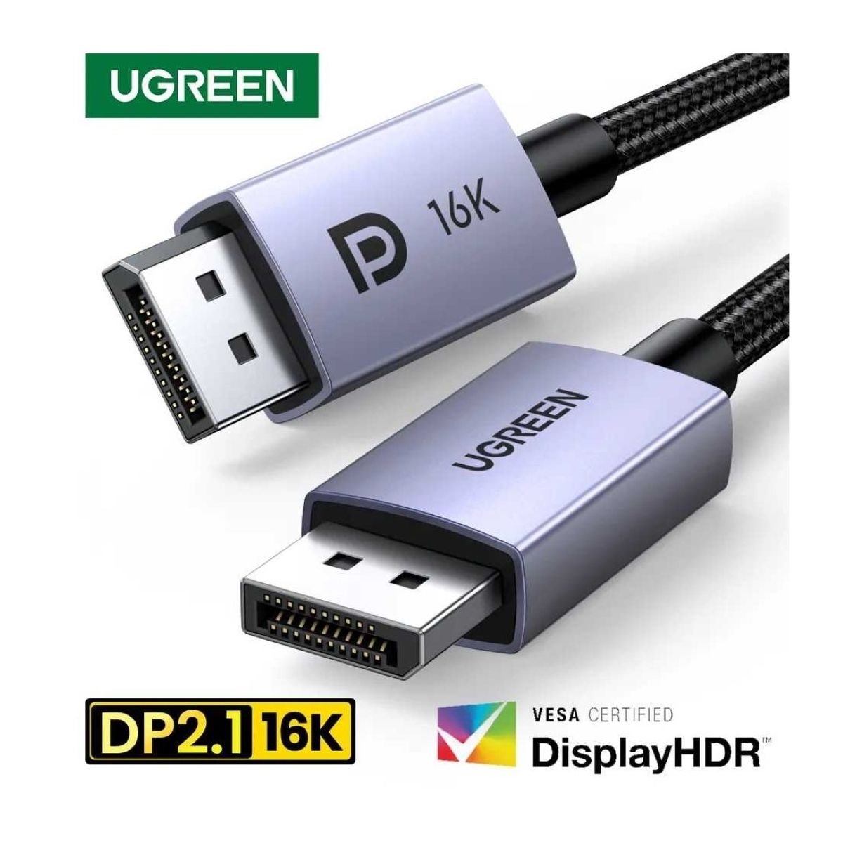 UGREEN - Cable Displayport 2.1 DP 16k 2metros Certificación VESA UGREEN