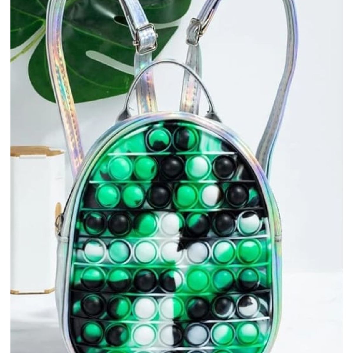 GENERICO - Mini Mochila Bolso Popit Color Gris