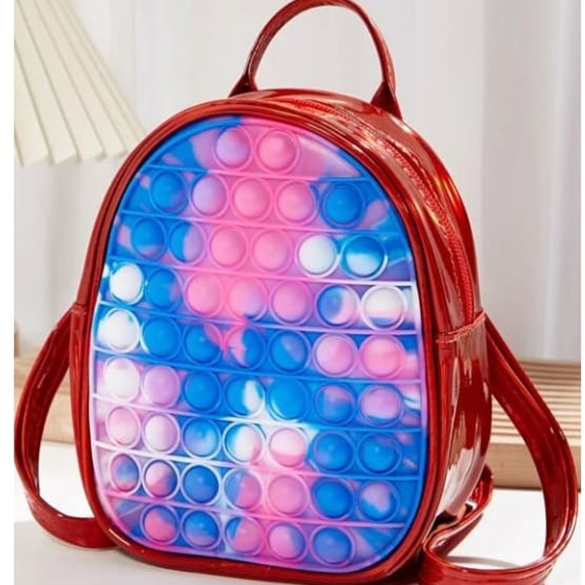 GENERICO - Mini Mochila Bolso Popit Color Rojo