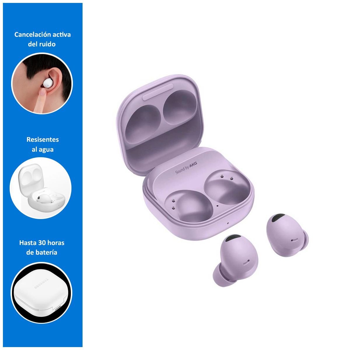 GENERICO - Audífonos Buds de 2da Generación con Bluetooth v53 Morado