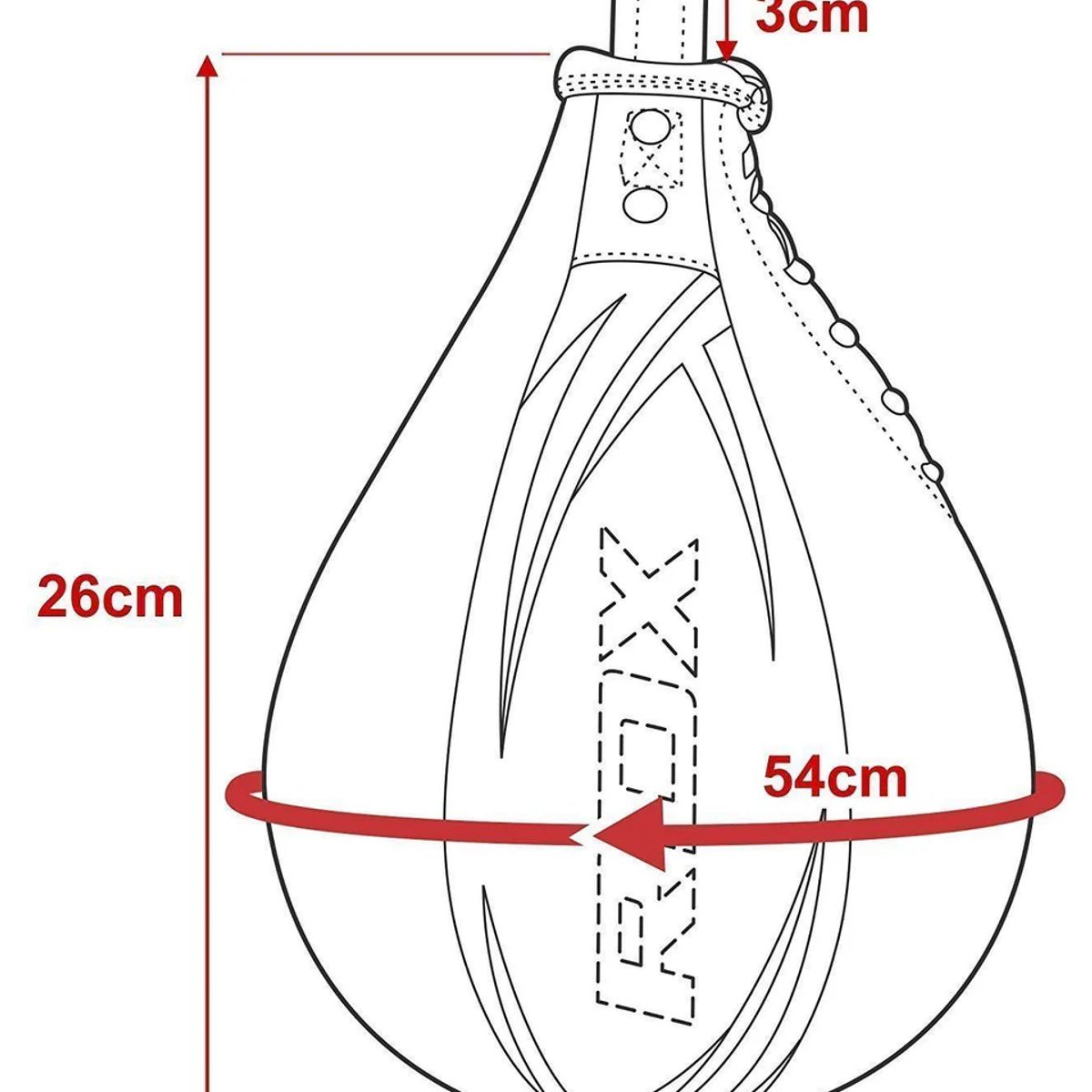 RDX - Pera Rápida de Boxeo para Entrenamiento S2 - Blanco
