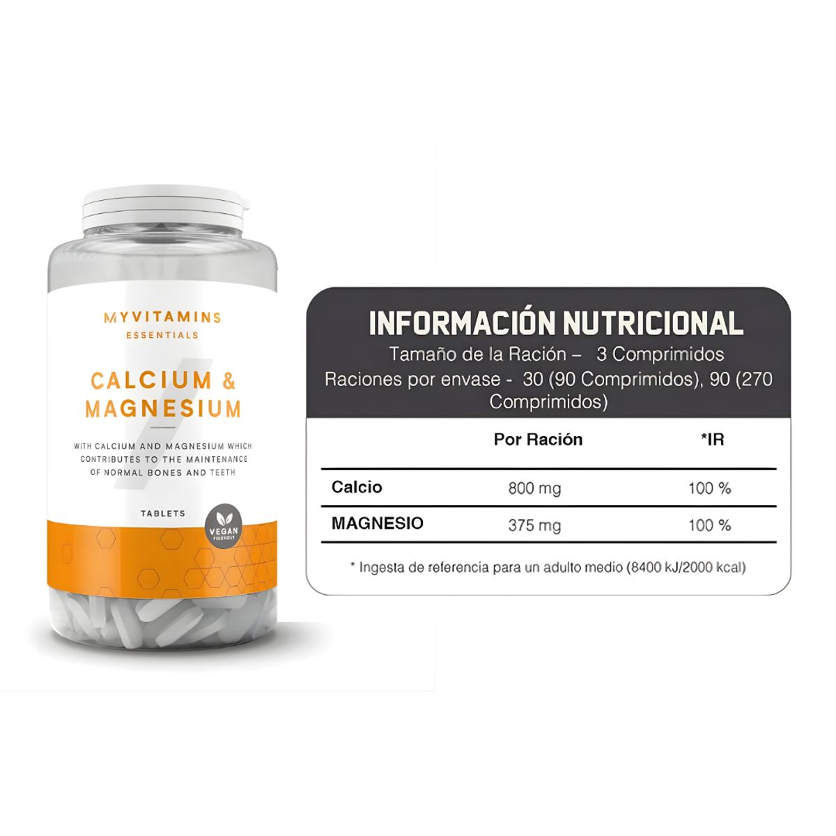 MYPROTEIN - Calcio y Magnesio MyProtein - 90 tabletas