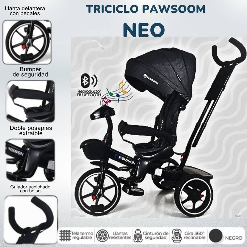GENERICO - Triciclo Pawssom Neo Negro