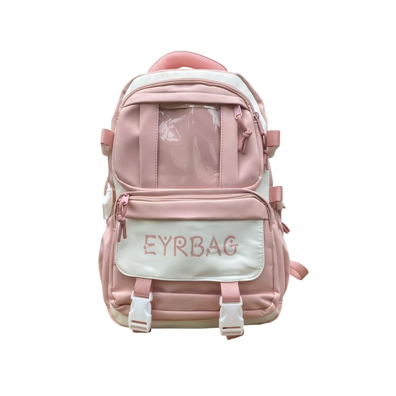 GENERICO - MOCHILA OFICIO KAWAII COREANA MULTICOMPARTIMIENTOS Y ACCESORIOS KAWAII