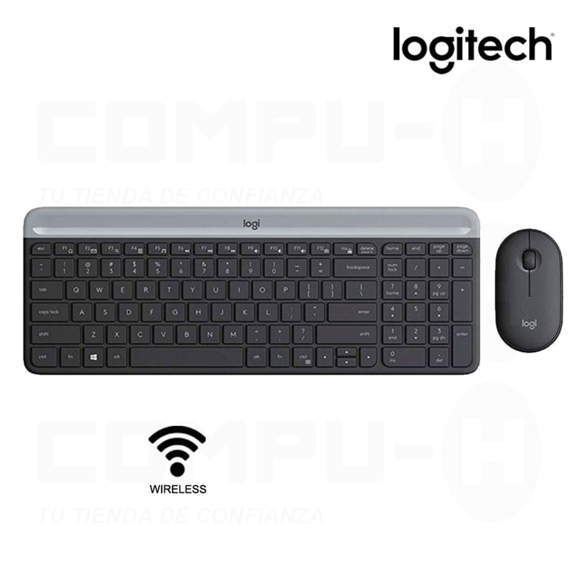 LOGITECH - TECLADO LOGITECH + MOUSE MK470 WIRELESS SLIM USB BLACK