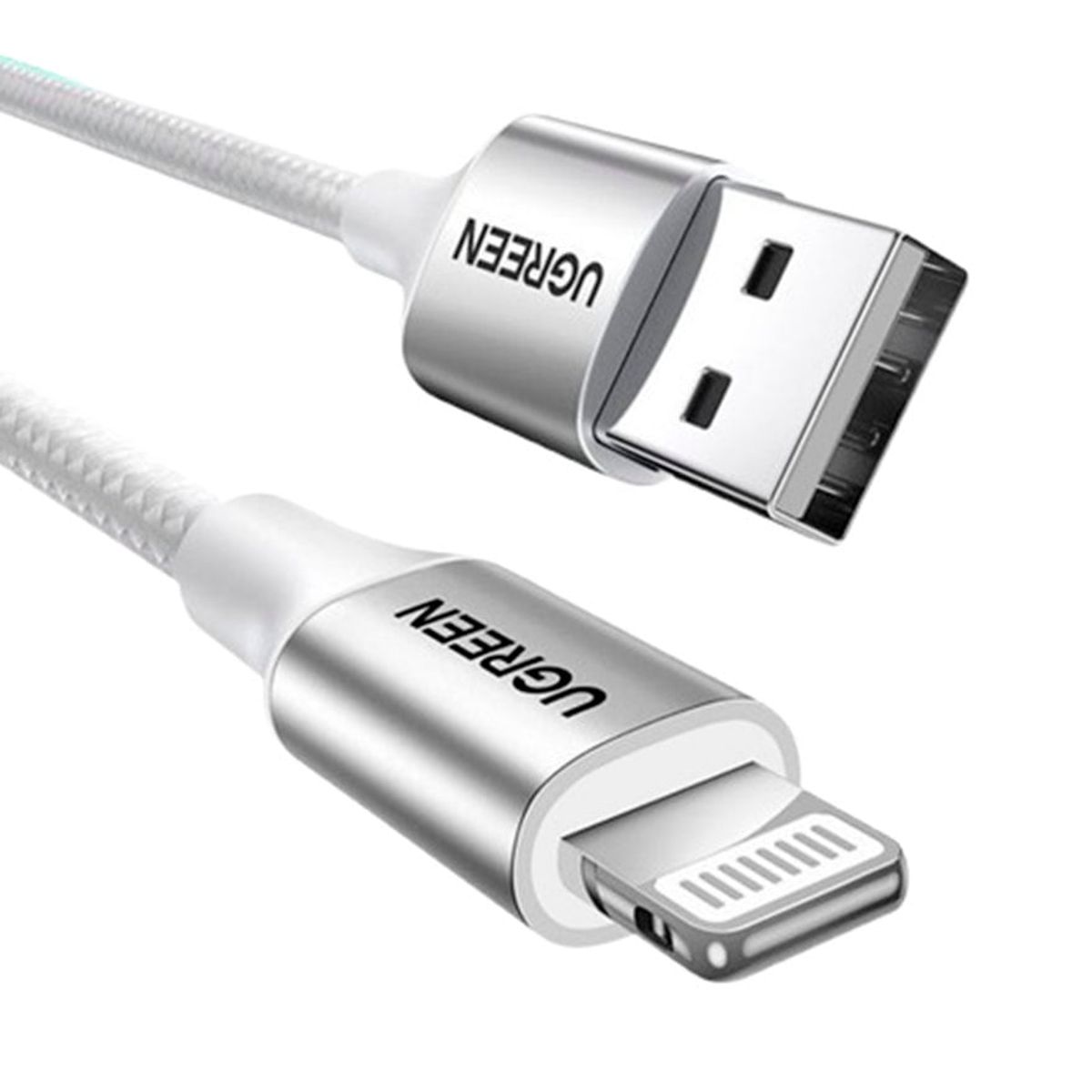 UGREEN - Cable Usb-A 2.0 Lightning Macho Mfi 2.4a Carga + Datos 1m
