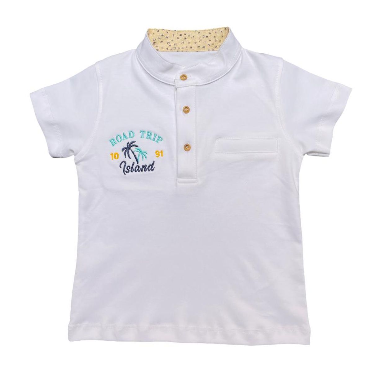 GENERICO - Polo Para Niños Road Trip Island - Blanco