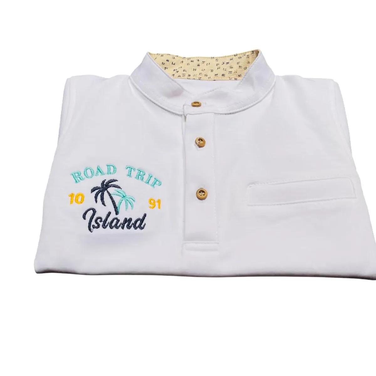 GENERICO - Polo Para Niños Road Trip Island - Blanco