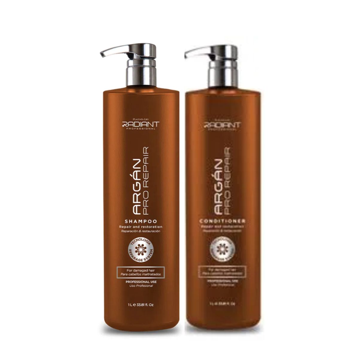 RADIANT - Radiant - Pack Argan Pro Repair Shampoo 1L + Acondicionador 1L
