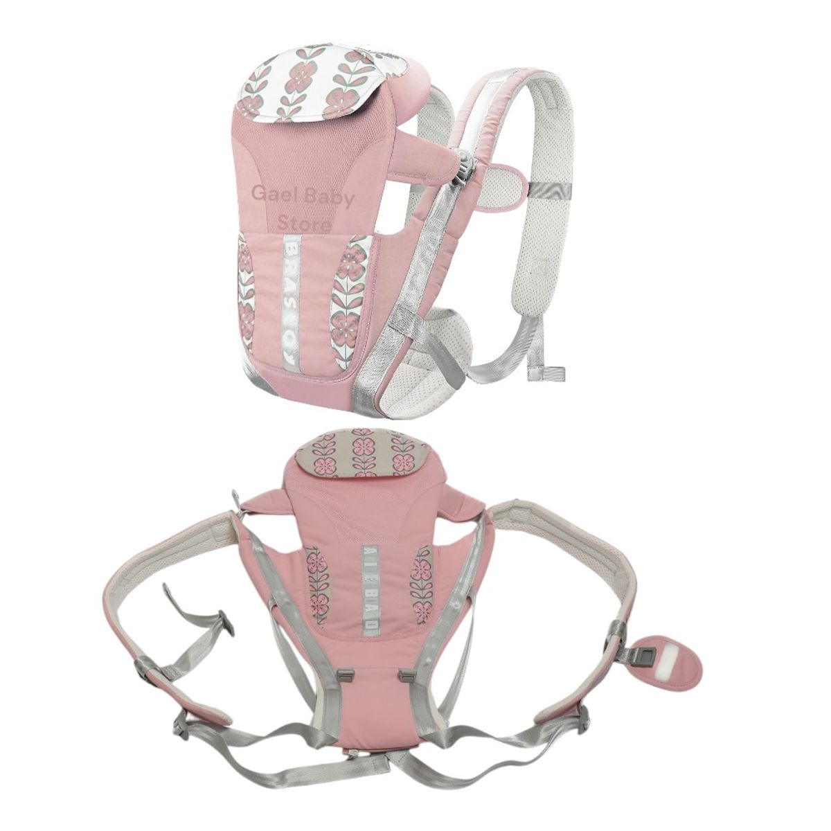 GENERICO - CANGURO ERGONÓMICO PREMIUN CON 3 MODOS DE USO COLOR ROSADO