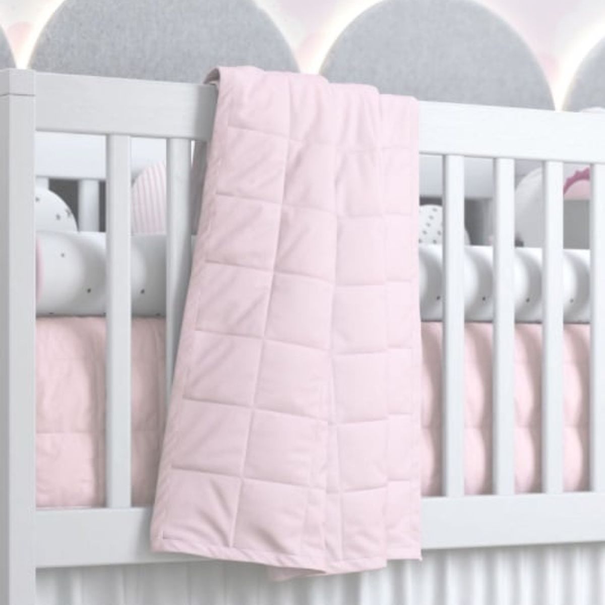 GENERICO - Edredón para cuna estándar diseño Acolchado color rosado