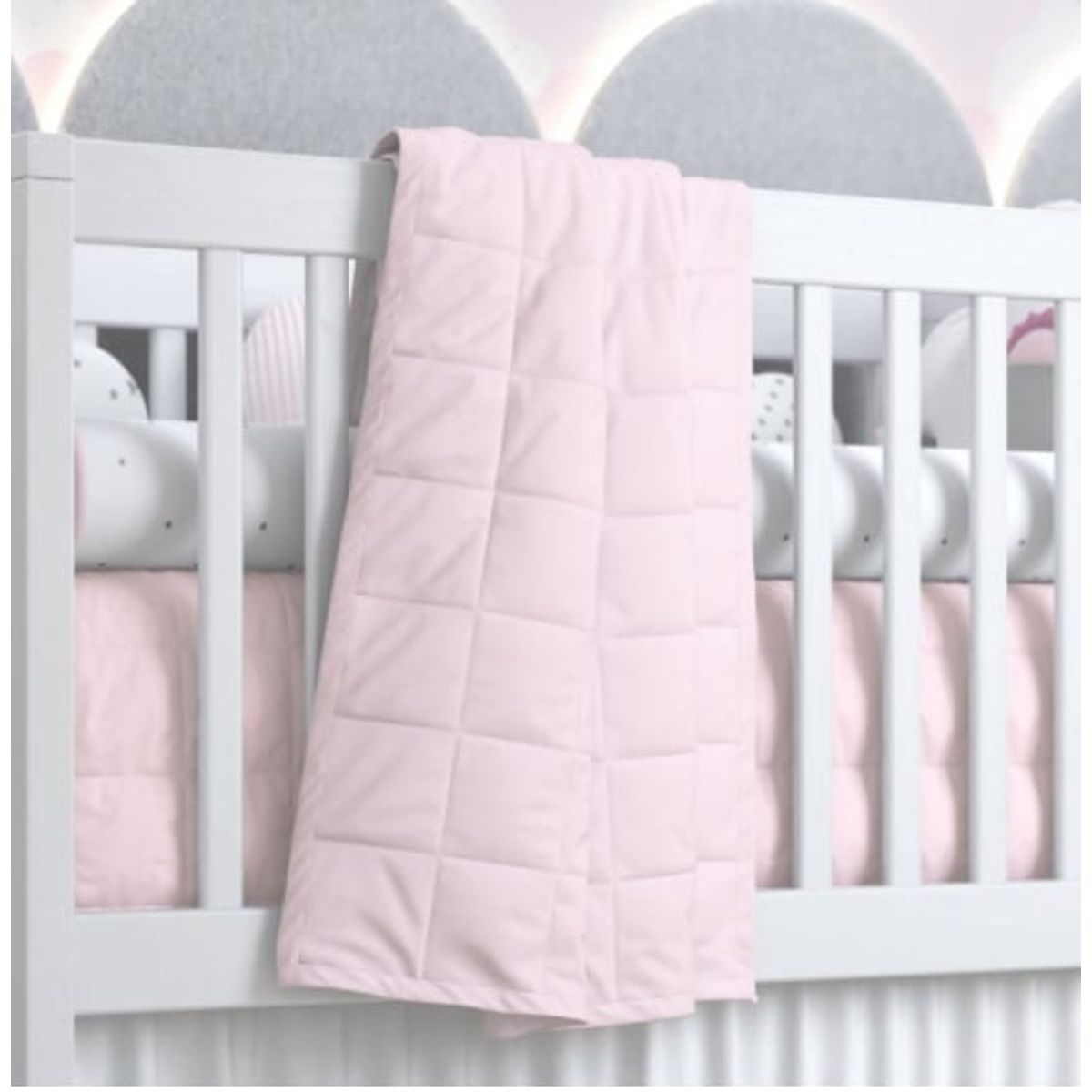 GENERICO - Edredón para cuna estándar diseño Acolchado color rosado