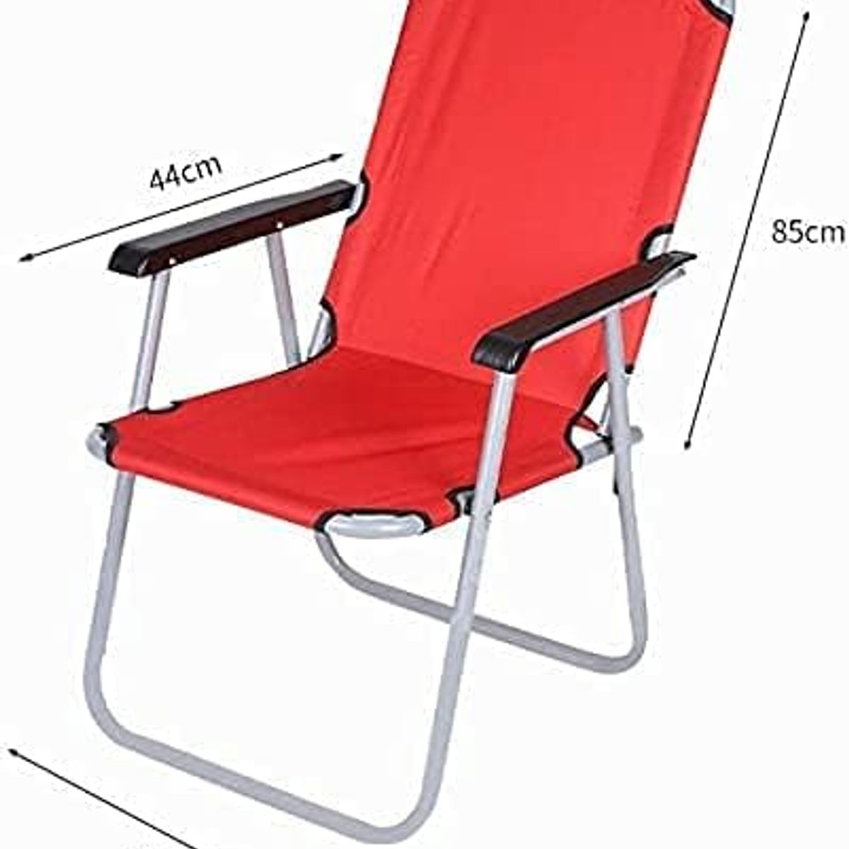 GENERICO - SILLA PLEGABLE PORTÁTIL DE TERRAZA PLAYA CAMPING JARDIN ROJO